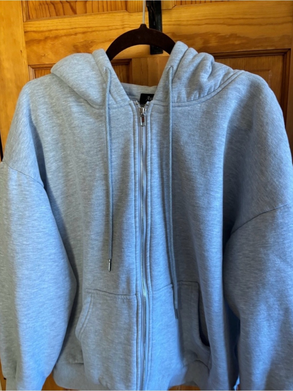 Classic Gray Zip-Up Hoodie - Women's Sweatshirt
